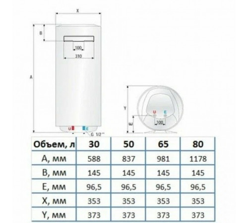 Водонагреватель Ariston BLU1 ECO ABS PW 30 V SLIM, электрический накопительный (3700554 Аристон)