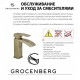 Cмеситель для раковины Высокий Grocenberg GB3007 Золото глянец