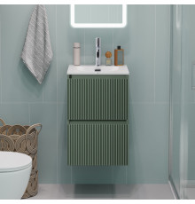 Тумба с раковиной подвесная BelBagno UNO-MINI-400-2C-SO-VO Еловый матовый, раковина белая BB-8099-3-40