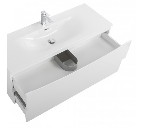 Тумба с раковиной подвесная BelBagno MARINO-CER-N-1200-2C-SO-BO-P Bianco Opaco, раковина белая BB-8099-120
