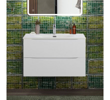 Тумба с раковиной подвесная BelBagno MARINO-CER-N-800-2C-SO-BL-P Bianco Lucido, раковина белая BB-8099-80