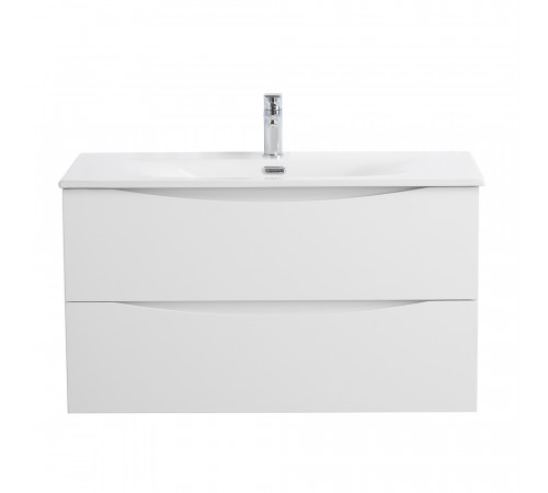 Тумба с раковиной подвесная BelBagno MARINO-CER-N-800-2C-SO-BL-P Bianco Lucido, раковина белая BB-8099-80