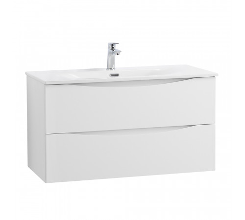 Тумба с раковиной подвесная BelBagno MARINO-CER-N-800-2C-SO-BL-P Bianco Lucido, раковина белая BB-8099-80