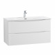 Тумба с раковиной подвесная BelBagno MARINO-CER-N-800-2C-SO-BL-P Bianco Lucido, раковина белая BB-8099-80