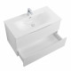 Тумба с раковиной подвесная BelBagno MARINO-CER-N-800-2C-SO-BL-P Bianco Lucido, раковина белая BB-8099-80