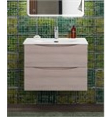 Тумба с раковиной подвесная BelBagno MARINO-CER-N-700-2C-SO-RG-P Rovere Grigio, раковина белая BB-8099-70