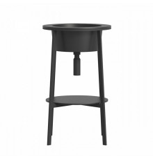 Консоль с раковиной Abber Bequem AC2130MB, 50 х 85 см, черный матовый