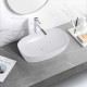 Раковина Abber Rechteck AC2206, накладная, 60.5 х 39 х 14 см, белая