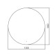 Зеркало Abber Mond AG6203SL-1.0, 100 см, с подсветкой, сенсорный выключатель, цвет белый
