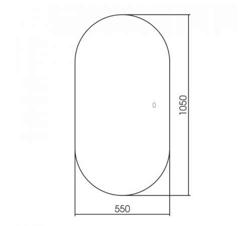 Зеркало Abber Kontur AG6302S, 55 см, с подсветкой, сенсорный выключатель, цвет белый