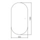 Зеркало Abber Kontur AG6302S, 55 см, с подсветкой, сенсорный выключатель, цвет белый