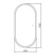 Зеркало Abber Kontur AG6303S-1.0, 50 см, с подсветкой, сенсорный выключатель, цвет белый