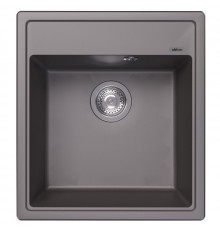 Кухонная мойка Abber Quarz AQ2901G, 46 см, кварцевый композит, серый