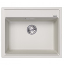 Кухонная мойка Abber Quarz AQ2902W, 60 см, кварцевый композит, белый матовый