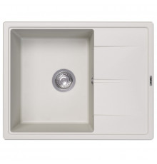 Кухонная мойка Abber Quarz AQ2903W, 65 см, кварцевый композит, крыло справа, белый матовый