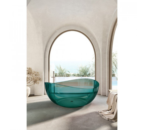 Прозрачная ванна Abber Kristall 150 х 150 см, бирюзовый, AT9705Aquamarin