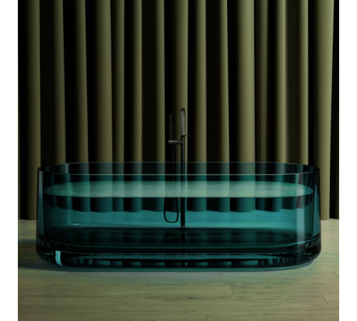 Прозрачная ванна Abber Kristall AT9708Aquamarin, 170 х 75 см, цвет бирюзовый