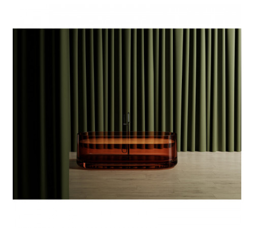Прозрачная ванна Abber Kristall AT9708Opal, 170 х 75 см, цвет коричневый