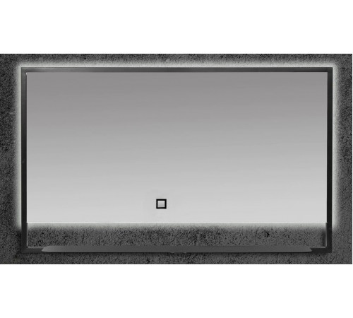 Зеркало Armadi Art Vallessi 552/2 100 см с подсветкой, с полочкой, антрацит, IP24