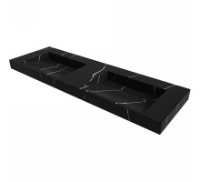 Раковина Armadi Art Flat 859-140-NM, 140 см, моноблок, цвет nero marquina