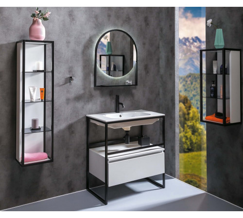 Пенал Armadi Art Loft 896-W 30 см подвесной, высокий, белый