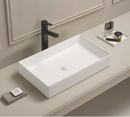 Раковина Art&Max, AM-78570B-60, 60 см, фаянс, цвет белый
