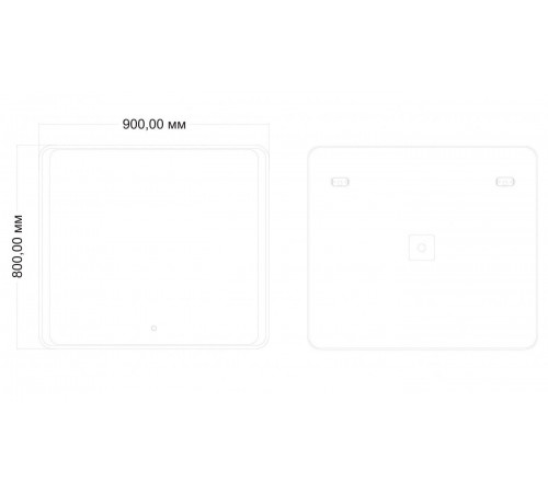 Зеркало Art&Max Elegant AM-Ele-900-800-DS-F, 90 х 80 см, с подсветкой