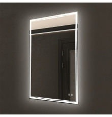 Зеркало Art&Max Firenze, AM-Fir-500-700-DS-F-H, 50 см, LED подсветка, сенсорный выключатель, диммер, антизапотевание, цвет белый