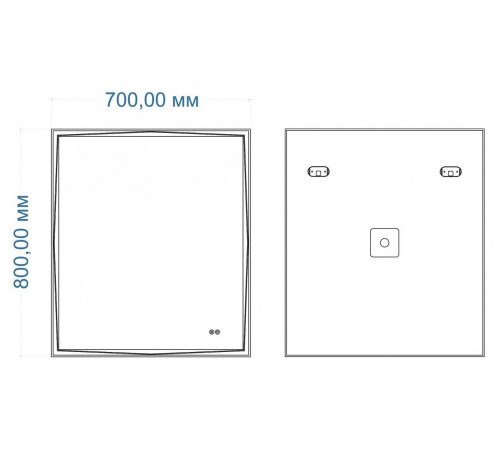 Зеркало Art&Max Firenze, AM-Fir-700-800-DS-F-H, 70 см, LED подсветка, сенсорный выключатель, диммер, антизапотевание, цвет белый