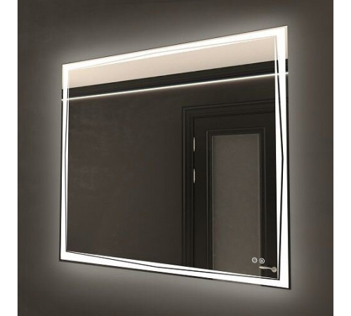 Зеркало Art&Max Firenze, AM-Fir-900-800-DS-F-H, 90 см, LED подсветка, сенсорный выключатель, диммер, антизапотевание, цвет белый