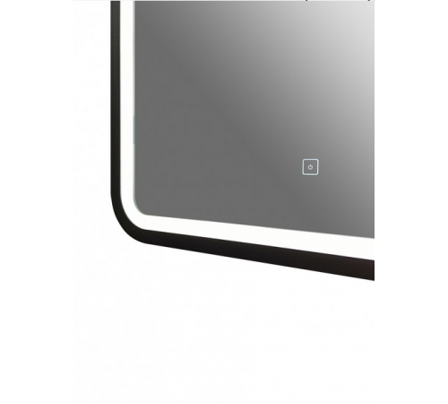 Зеркало Art&Max Genova, AM-Gen-600-800-DS-F-H, 60 см, LED подсветка, сенсорный выключатель, диммер, антизапотевание, цвет черный