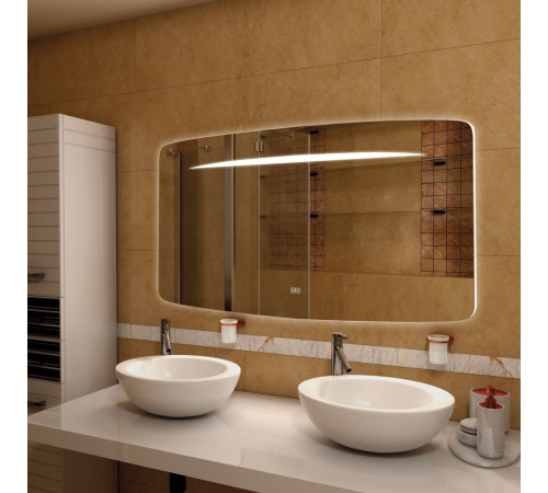 Зеркало Art&Max Gina AM-Gin-1200-700-DS-F-H 120 x 70 см с подсветкой, диммер, антизапотевание