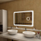 Зеркало Art&Max Latina AM-Lat-1000-800-DS-F-X3 100 x 80 см с подсветкой, диммер, с увеличительной линзой