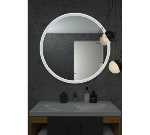 Зеркало Art&Max Napoli AM-Nap-1000-DS-F-White, 100 см, цвет белый матовый