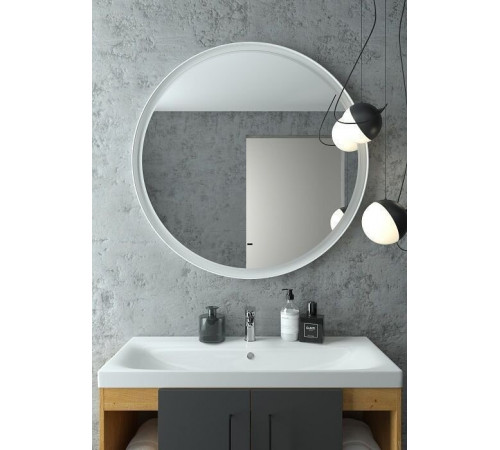Зеркало Art&Max Napoli AM-Nap-1000-DS-F-White, 100 см, цвет белый матовый