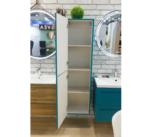 Пенал Art&Max Platino AM-Platino-1500-2A-SO-TM, 40 см, подвесной, цвет бирюзовый матовый