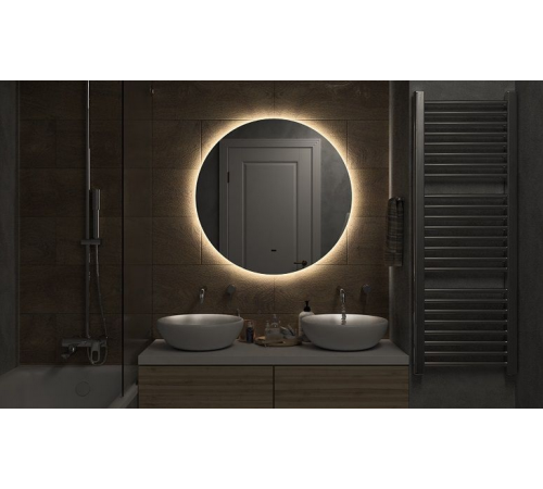Зеркало Art&Max Sanremo AM-San-800-DS-C, 80 см, LED-подсветка, датчик движения, бесконтактный сенсор, цвет белый
