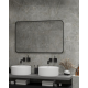 Зеркало Art&Max Siena, AM-Sie-1000-700-DS-F, 100 см, с LED-подсветкой, инфракрасный сенсор, датчик движения, диммер, цвет черный