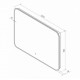 Зеркало Art&Max Siena, AM-Sie-1200-700-DS-F, 120 см, с LED-подсветкой, инфракрасный сенсор, датчик движения, диммер, цвет черный