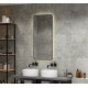 Зеркало Art&Max Siena, AM-Sie-600-1200-DS-F, 60 см, с LED-подсветкой, инфракрасный сенсор, датчик движения, диммер, цвет черный