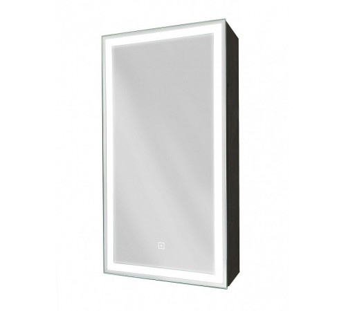 Зеркальный шкаф Art&Max Techno, AM-Tec-350-650-1D-L-DS-F-Nero/AM-Tec-350-650-1D-R-DS-F-Nero, 35 см, с подсветкой, L/R, цвет черный матовый