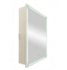 Зеркальный шкаф Art&Max Techno, AM-Tec-550-800-1D-R-DS-F, 55 см, с подсветкой, правый, цвет белый