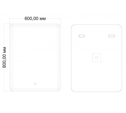 Зеркало Art&Max Vita, 60 х 80 см, с подсветкой, AM-Vit-600-800-DS-F