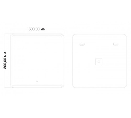 Зеркало Art&Max Vita AM-Vit-800-800-DS-F, 80 х 80 см, с подсветкой