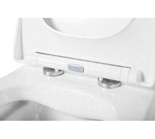 Унитаз подвесной Art&Max Techno AM9310CHR/SC, безободковый, сиденье микролифт, белый