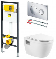 Инсталляция Viega с безободковым унитазом BelBagno Loto BB070CHR, комплект Santehnica.ru