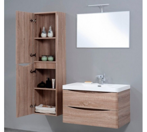 Пенал BelBagno Ancona-N-1700-2A-SC-WO-L, 35 см, подвесной, rovere bianco, левосторонний