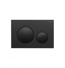 Клавиша смыва BelBagno BB-17C-NERO.M, механическая, цвет черный матовый, с ободком