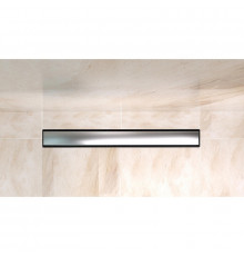 Дренажный канал BelBagno Luce BB-LD-LUCE-80-CR, 80 см, с решеткой под плитку, цвет хром