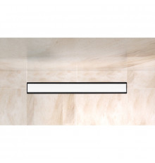 Дренажный канал BelBagno Luce BB-LD-LUCE-90-BIANCO, 90 см, с решеткой под плитку, цвет белый матовый